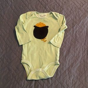 9 month St Patrick’s Day onesie.